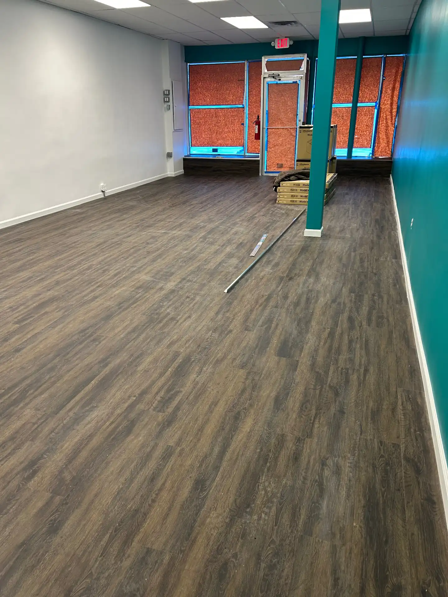 Custom hardwood flooring and millwork installation for home renovation in Saddle River NJ